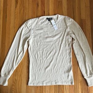 J. Crew Cream Crewneck Sweater Classic Knit